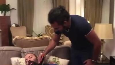  فیلم / جلوه باشکوه خانه دوبلکس نرگس محمدی و علی اوجی/ از مبلمان طرحدار و کلاسیک تا آباژورعهد عتیقه  از پیانو و گیتار تا ....