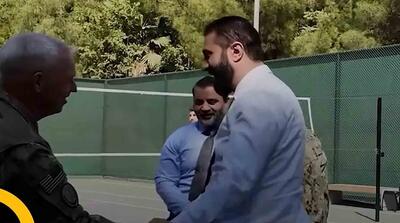  لحظات بازی بسکتبال جولانی با فرمانده سنتکام