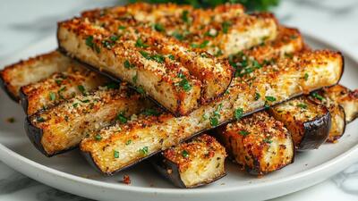  طرز تهیه بادمجون ترد و طلایی با دیپ ماست خوشمزه