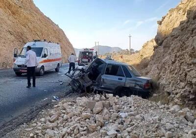  ۶ نفر در تصادف جاده کازرون به شیراز مصدوم شدند