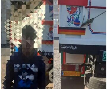  توقیف کامیون با راننده ۱۹ ساله بدون گواهینامه!
