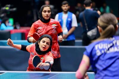  پینگ‌پنگ زنان ایران به ترکیه باخت و برنز گرفت