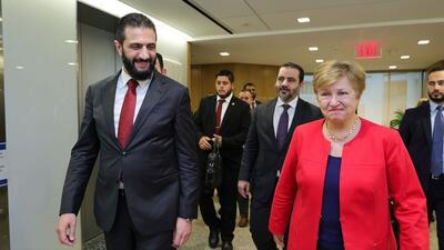  دیدار الجولانی با مدیر صندوق بین‌المللی پول در واشنگتن