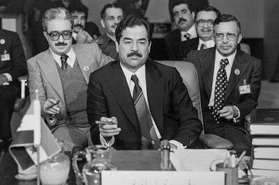  عکس/ دیدار صدام با ایندیرا گاندی نخست‌وزیر هند در بغداد؛ سال ۱۳۵۳