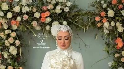  عکس های منتشر نشده از جشن عروسی  فوق شاهانه الهام حمیدی در ازدواج دومش و میهمانان ویژه از مریم امیرجلالی تا ... / از کارت عروسی و لباس عروس تا دسته گل عروس و حلقه ها ...