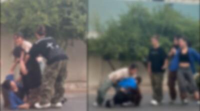  تصاویر زد و خورد وحشتناک دختران نسل زد