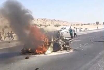  نبود آتش‌نشانی جاده‌ای و سوختن 2 نفر در جاده کهورستان - لار