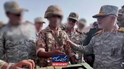  بازدید سرلشکر عبدالهی از تاسیسات زیرزمینی نیروی دریایی سپاه در جزایر نازعات
