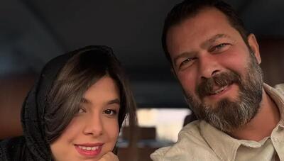  سلفی گرم پژمان بازغی و دخترش نفس در ماشین/ ستاره سینما و دخترش در یک قاب صمیمی‌ (عکس)