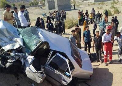  ۲ جان باخته و ۲ مصدوم در تصادف زنجیره‌ای جاده کهنوج–قلعه‌گنج