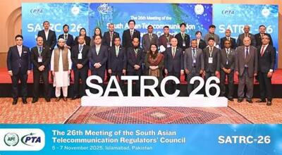  برگزاری بیست و ششمین نشست شورای رگولاتوری های جنوب آسیا(SATRC‑26)