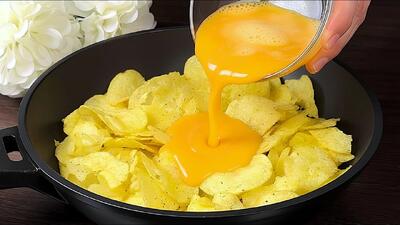  طرز تهیه یک صبحانه فوری با چیپس و تخم مرغ؛ خوشمزه تر از چیزی که فکر می کنید!