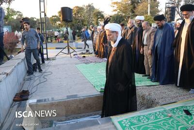  مراسم معنوی نماز طلب باران در قزوین