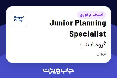  استخدام Junior Planning Specialist در گروه اسنپ