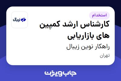  استخدام کارشناس ارشد کمپین های بازاریابی در راهکار نوین زیبال
