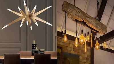  لوسترهای چوبی شیک و متنوع برای خانه‌ ای با دیزاین خاص