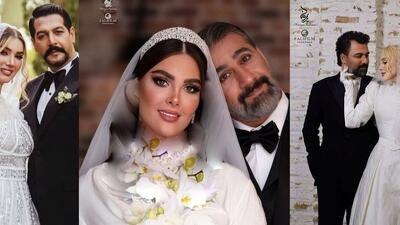  عکس | ژست‌های خاص عروسی کامران تفتی و متین ستوده، محمد نادری و الناز خانوم، آرام جعفری و بابک انصاری