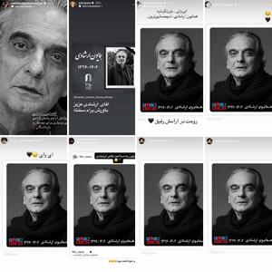  استوری هنرمندان در واکنش به فوت همایون ارشادی