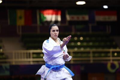  شاهکار کاراته زنان در ریاض؛ فاطمه صادقی سومین طلایی کاروان ایران در عربستان