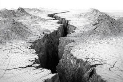  گسترش یک شکاف در منطقه گسل توز گولو در ترکیه