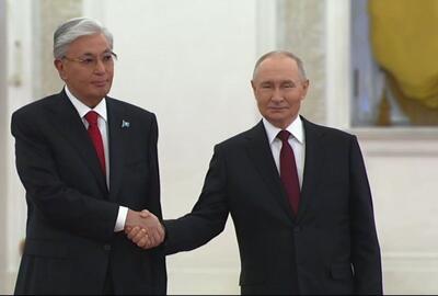  دیدار توکایف با پوتین در کرملین (فیلم)