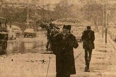  آبان ۱۳۵۴، پس از ۱۹۰ روز بی‌بارشی در تهران برف بارید