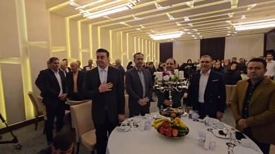  پخش سرود ملی در مراسم تجلیل از پیشکسوتان داوری و رونمایی از البسه داوری هیات فوتبال استان تهران