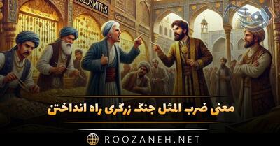  معنی ضرب المثل جنگ زرگری راه انداختن (حکایت + انشا)