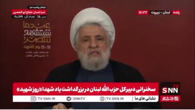  شیخ نعیم قاسم: جوانان مقاوم لبنانی، با شجاعت و ایمان، بیش از ۷۰ هزار سرباز اسرائیلی را در درگیری‌های نزدیک عقب راندند