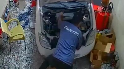  فاجعه خانم راننده در یک تعویض روغنی