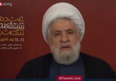  نعیم‌ قاسم: امام خامنه‌ای مدافع رزمندگان، کرامت انسانی و حق مظلومان است - تسنیم