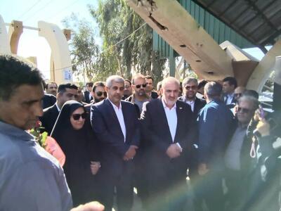  وزیر نیرو وارد جیرفت شد