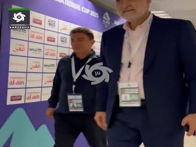  ورود بازیکنان تیم ملی ایران به ورزشگاه العین