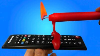  نحوه تعمیر ریموت کنترل تلویزیون با ۱ عدد شمع