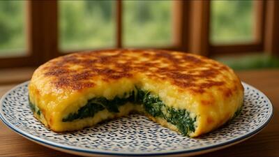  «طرز تهیه غذای فوری با سیب زمینی و اسفناج،بدون فر، بدون دردسر»