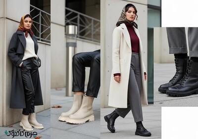  استایل با بوت جورابی زنانه