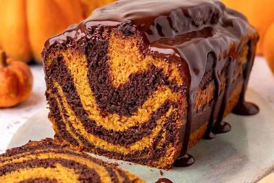  آموزش شیرینی پزی / طرز تهیه کیک ماربل کدو حلوایی