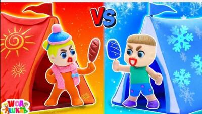  کارتون خمیر بازی کودکانه لوکا جدید | چالش سرد و گرم!