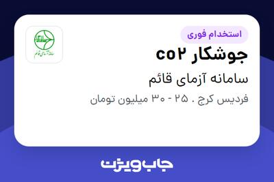  استخدام جوشکار co2 - آقا در سامانه آزمای قائم