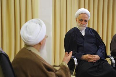  تصاویری از دیدار رئیس قوه قضائیه با حضرت آیت الله جوادی آملی