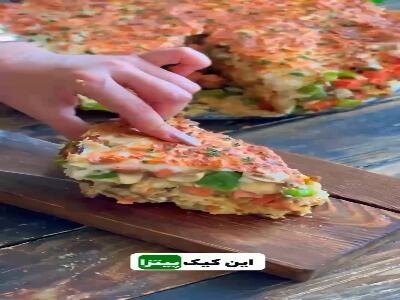  کیک پیتزا یک غول خوشمزه