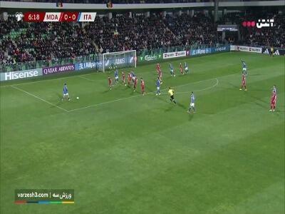  خلاصه بازی مولداوی 0 - 2 ایتالیا