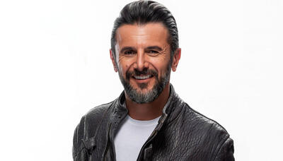  استایل گنگ امین حیایی با کاپشن چرم