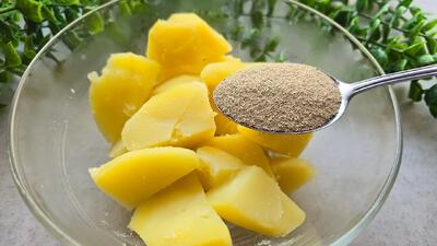  خمیر مایه رو با سیب زمینی مخلوط کن از نتیجش شگفت زده میشی !