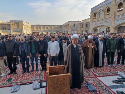  اقامه نماز باران در آستان مقدس حضرت عبدالعظیم(ع)+ فیلم