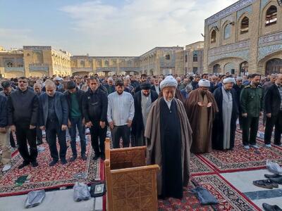  نماز باران در آستان قدس حضرت عبدالعظیم اقامه شد