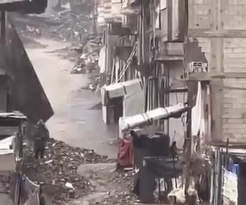  بارش شدید باران در غزه چادرهای آوارگان فلسطینی غرق آب کرد