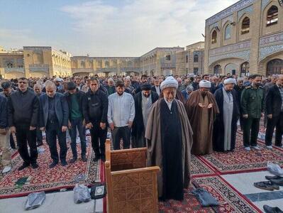  نماز باران در آستان حضرت عبدالعظیم حسنی(ع) اقامه شد