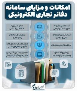  اینفوگرافیک | امکانات و مزایای سامانه دفاتر تجاری الکترونیکی