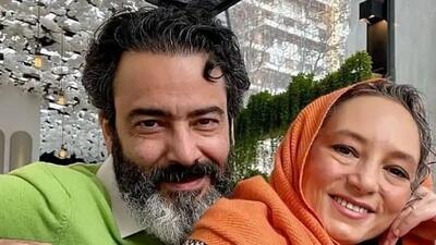  عکس‌های بامزه از گریم متفاوت سحر ولدبیگی و نیما فلاح؛ پیرزن و پیرمرد خنده‌دار سینما!